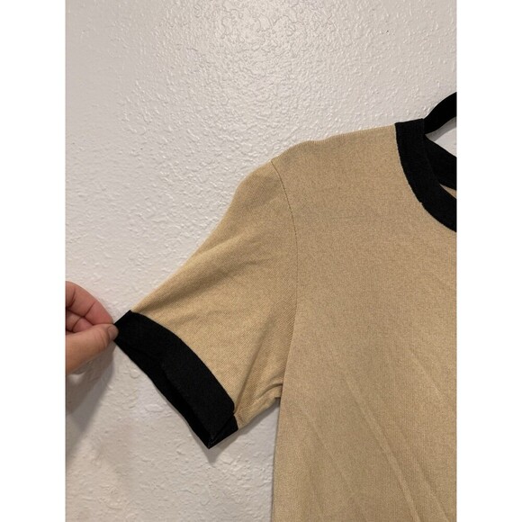 ESCADA WOOL BLEND KNIT Short Sleeve   IN BEIGE ELEPHANT THEME Size 40 10-12 - Picture 4 of 7